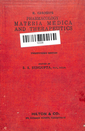 Pharmacology Materia Medica And Therapeutics