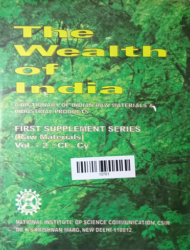 The Wealth Of India First Supplement Series  Raw matcrials Volume- 2 : Cl - Cy