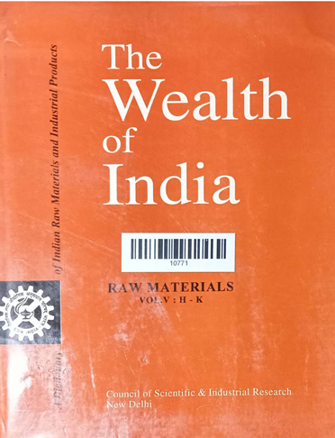 The Wealth Of India Raw Materials Volume 5 : H- K