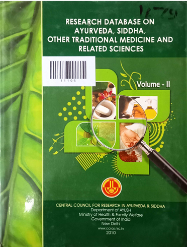 Research Database on Ayurveda Siddha Other Traditional Medicine and Related Sciences Volume - 2