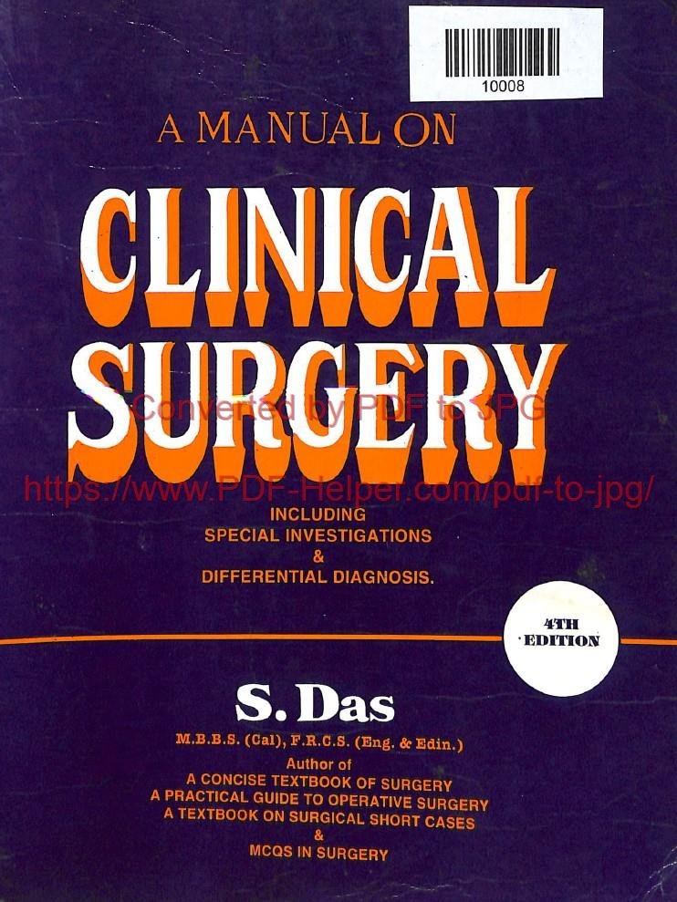 A MANUAL ON CLINICAL SURGERY