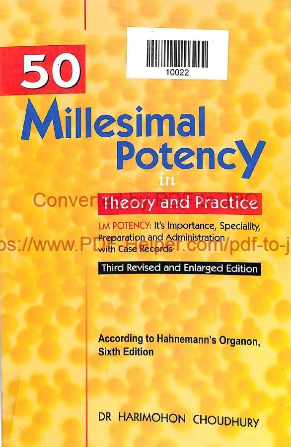 MILLESIMAL POTENCY
