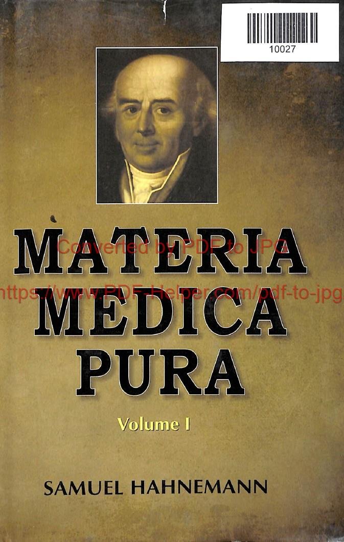 MATERIA MEDICA PURA VOL-1