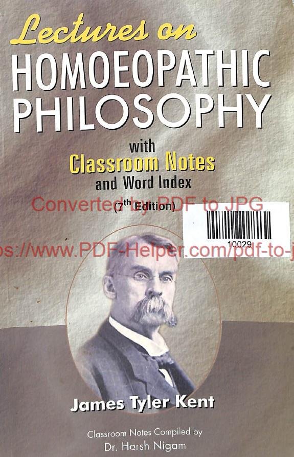 LECTURES ON HOMOEOPATHIC PHILOSOPHY
