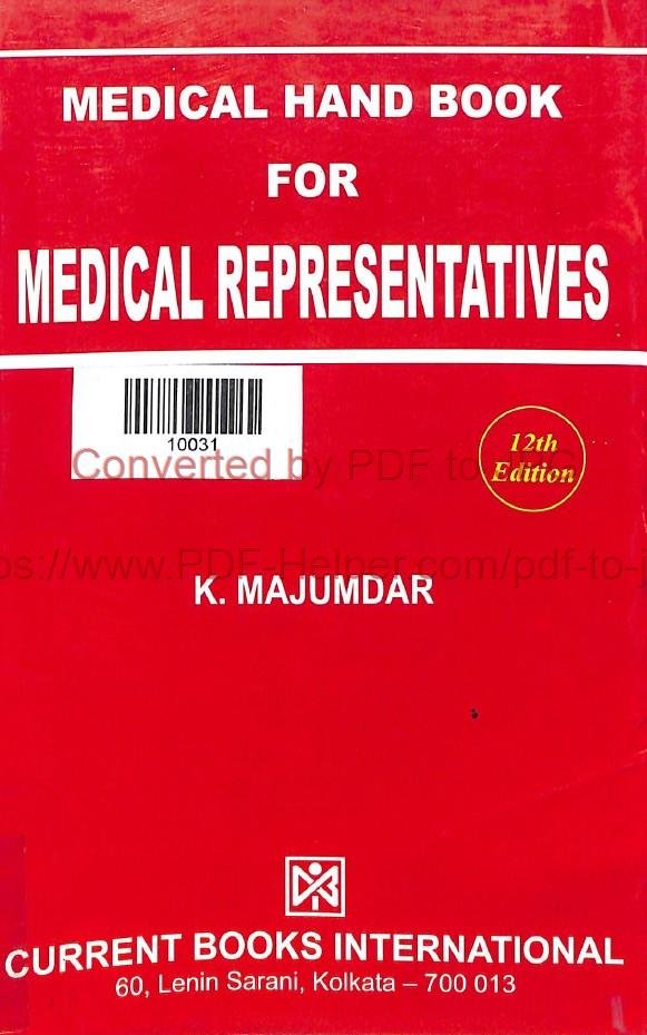 MEDICAL HAND BOOK FOR MEDICAL REPRESENTATIVES