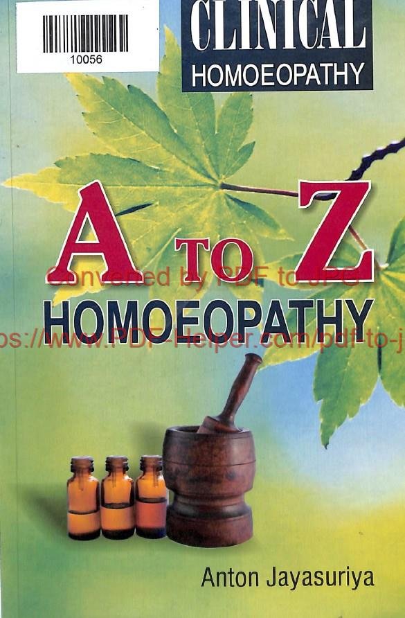 CLINICAL HOMOEOPATHY A TO Z HOMOEOPATHY (4 PAGES MISS 145,146,469,470)