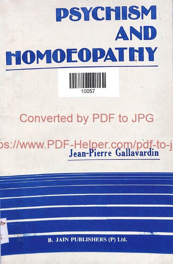 PSYCHISM AND HOMOEOPATHY