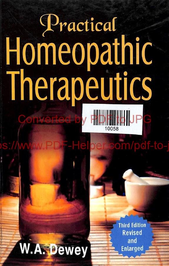 PRACTICAL HOMOEOPATHIC THERAPEUTICS