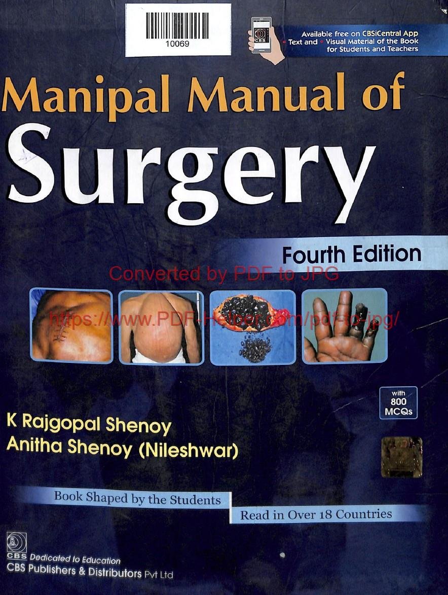 MANIPAL MANUAL OF SURGERY