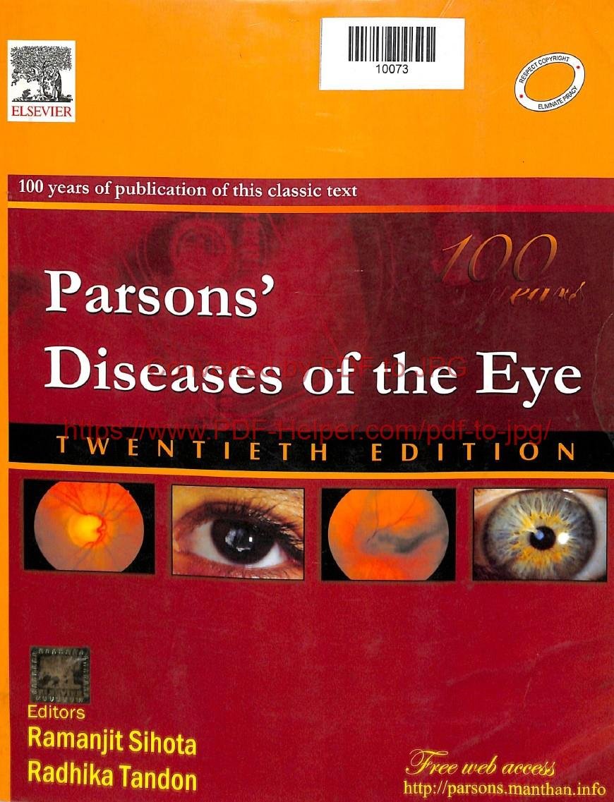 PARSONS, DISESASES OF THE EYE