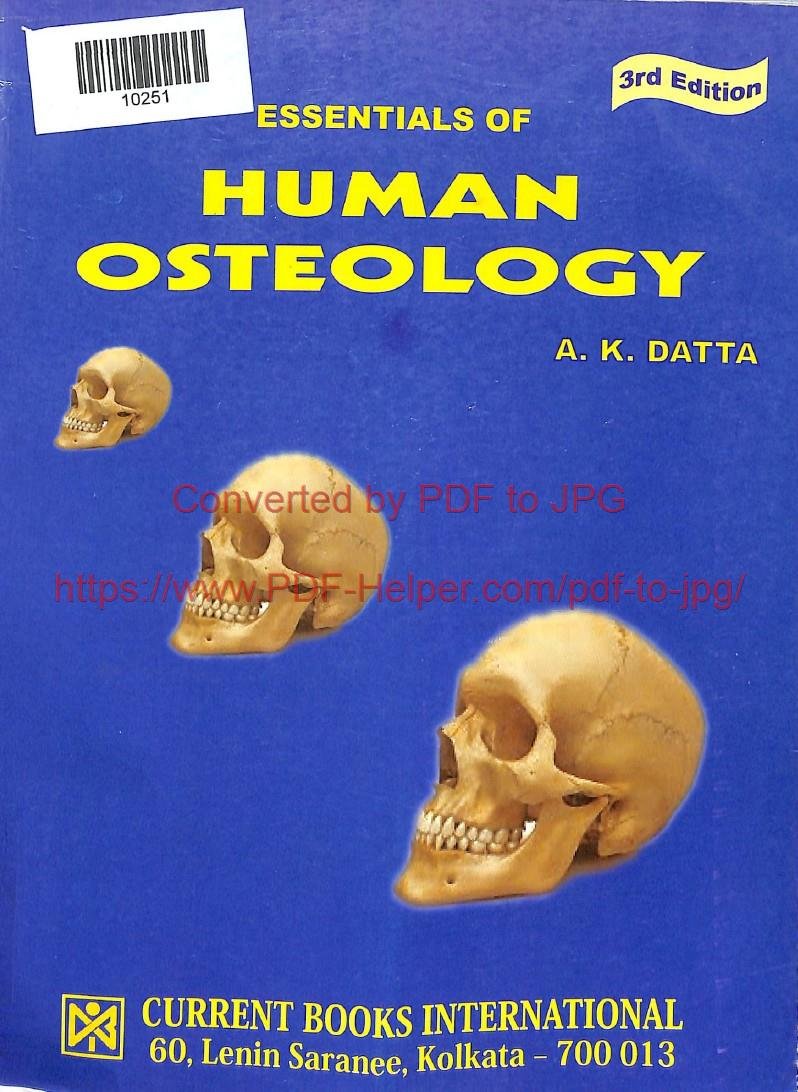 ESSENTIALS OF HUMAN OSTEOLOGY 3th EDITION