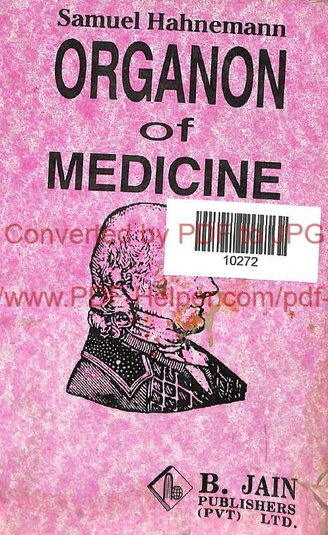 SAMUEL HAHNEMANN ORGANON OF MEDICINE