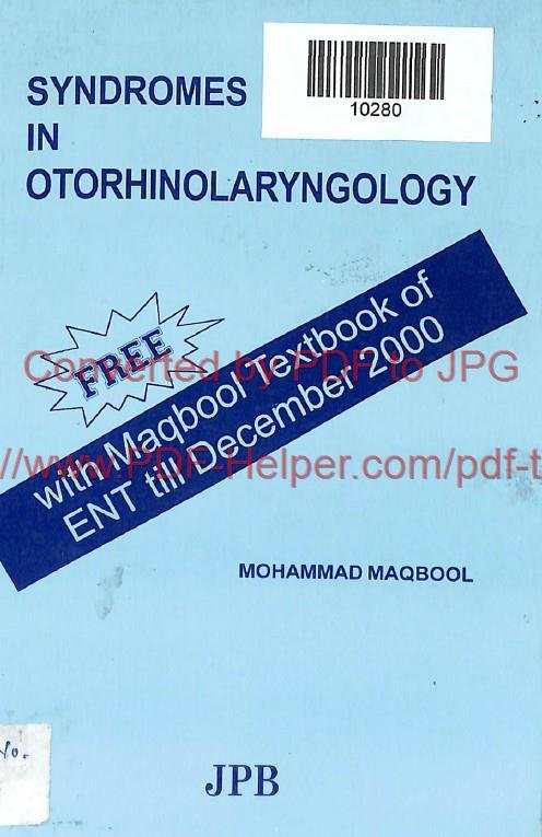 SYNDROMES IN OTORHINOLARYNGOLOGY