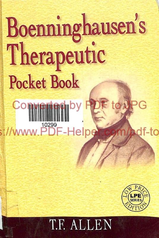 BOENNINGHAUSEN,S THERAPEUTIC POCKET BOOK-4