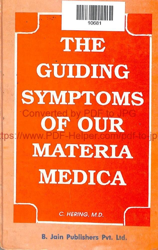 THE GUIDING SYMPTOMS OF OUR MATERIA MEDICA VOL-1