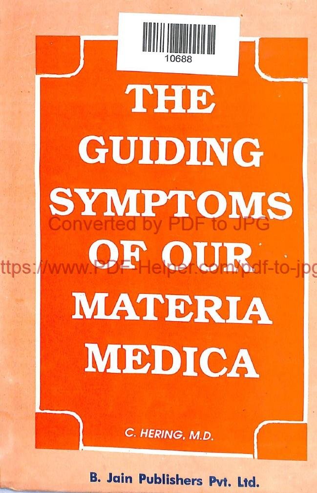 THE GUIDING SYMPTOMS OF OUR MATERLA MEDICA VOLL 8