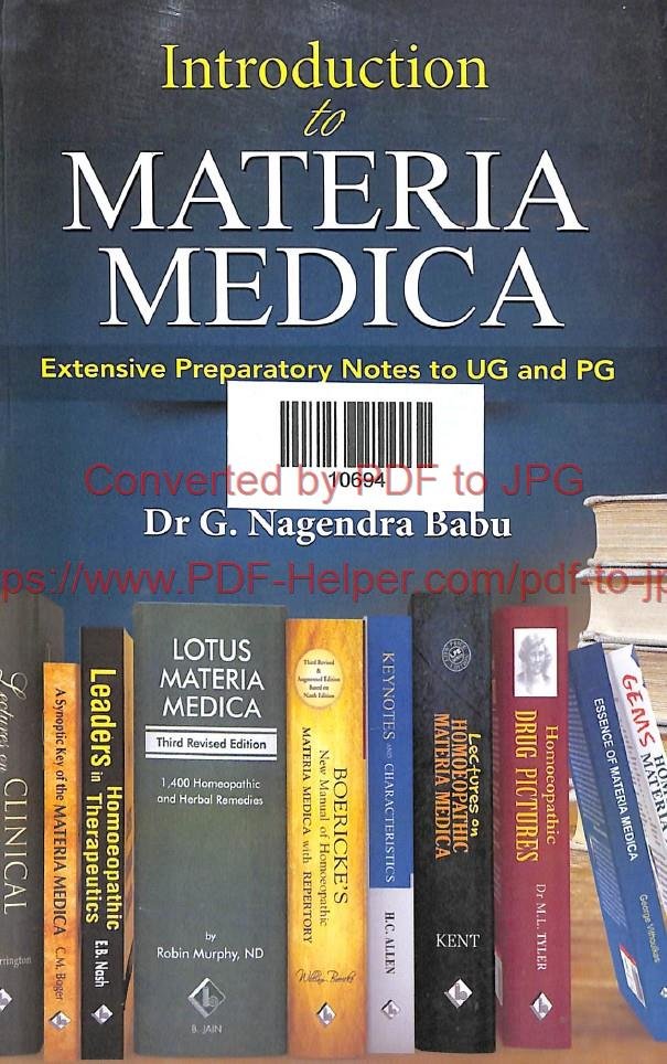 INTRODUCTION MATERIA MEDICA