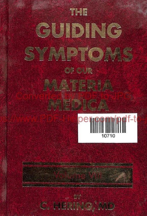 THE GUIDING SYMPTOMS OF OUR MATERIA MEDICA VOLUME-08