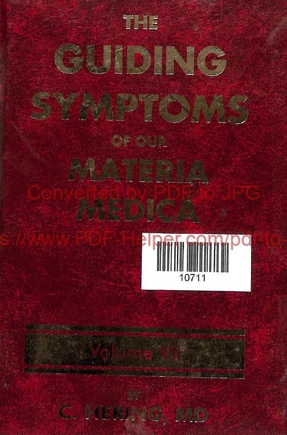 THE GUIDING SYMPTOMS OF OUR MATERIA MEDICA VOLUME-07