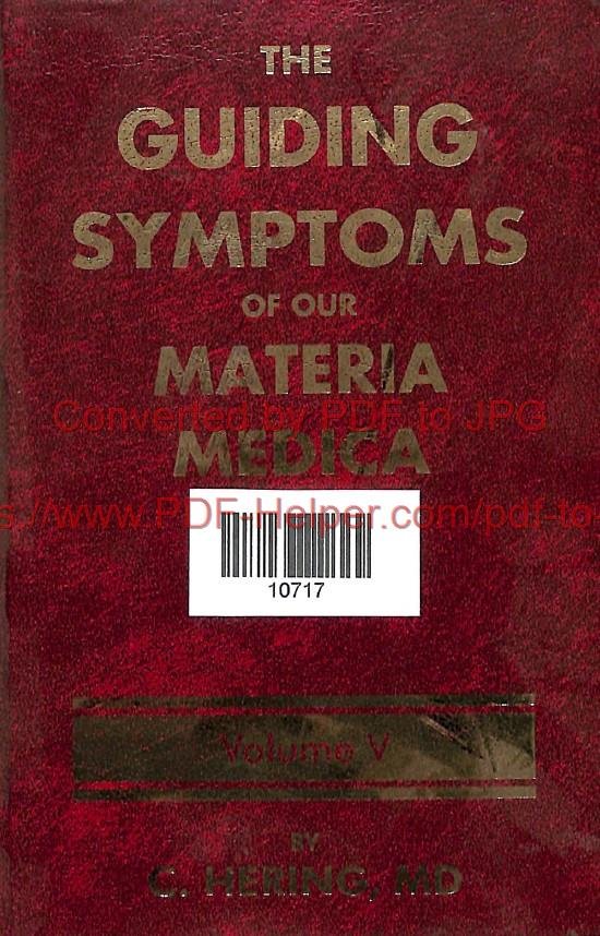 THE GUIDING SYMPTOMS OF OUR MATERIA MEDICA VOLUME-05