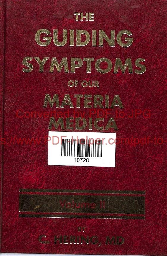 THE GUIDING SYMPTOMS OF OUR MATERIA MEDICA VOLUME-02