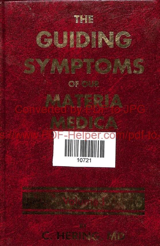 THE GUIDING SYMPTOMS OF OUR MATERIA MEDICA VOLUME-01