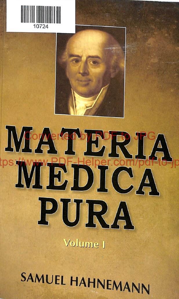 MATERIA MEDICA PURA VOLUME-1