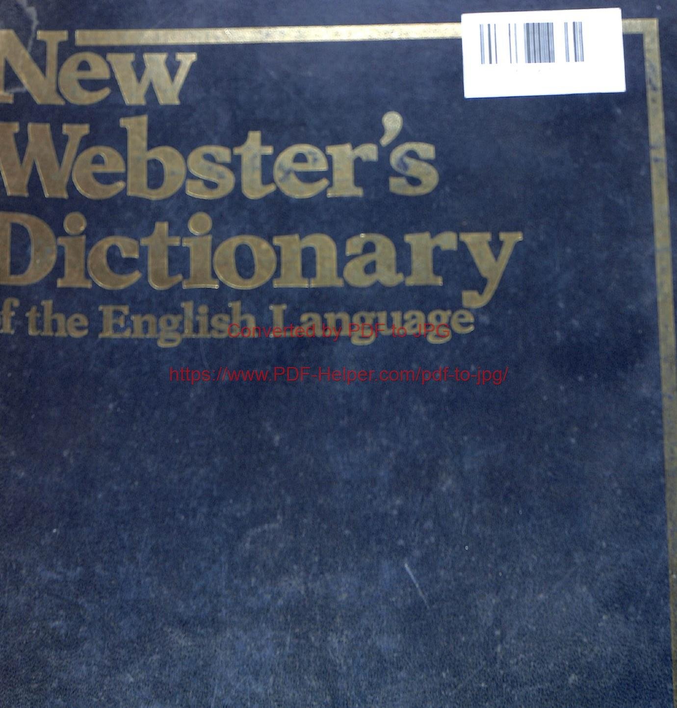 NEW WEBSTER,S DICTIONARY OF THE ENGLISH LANGUAGE