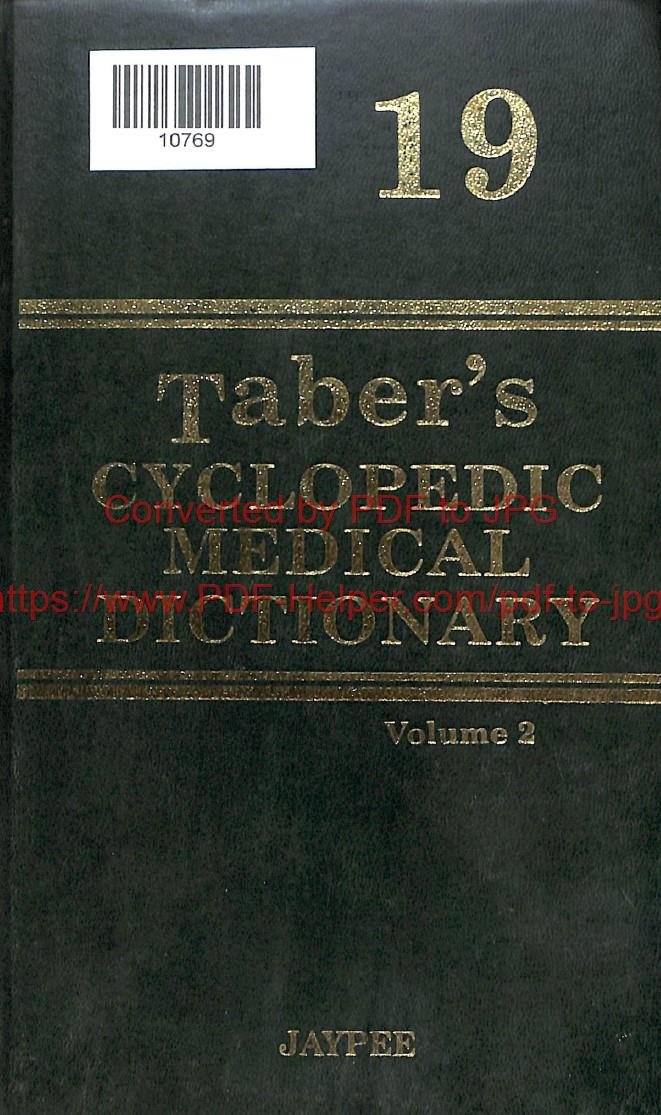 TABER,S CYCLOPEDIC MEDICAL DICTIONARY VOLUME-2