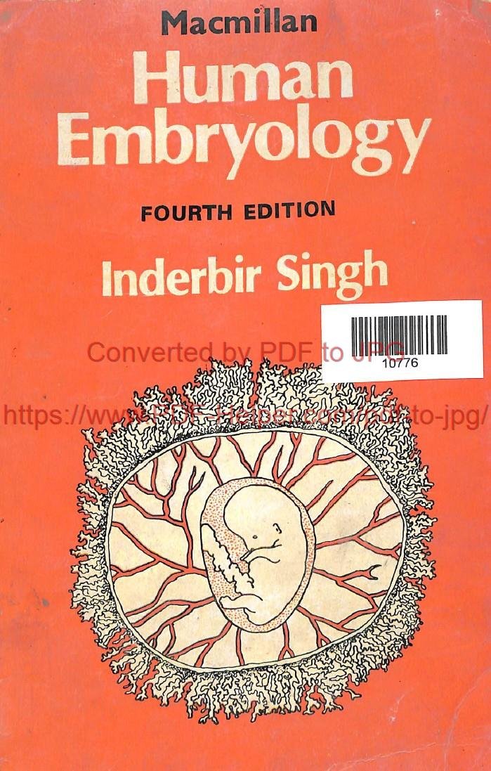 MACMILLAN HUMAN EMBRYOLOGY FOURTH EDITION