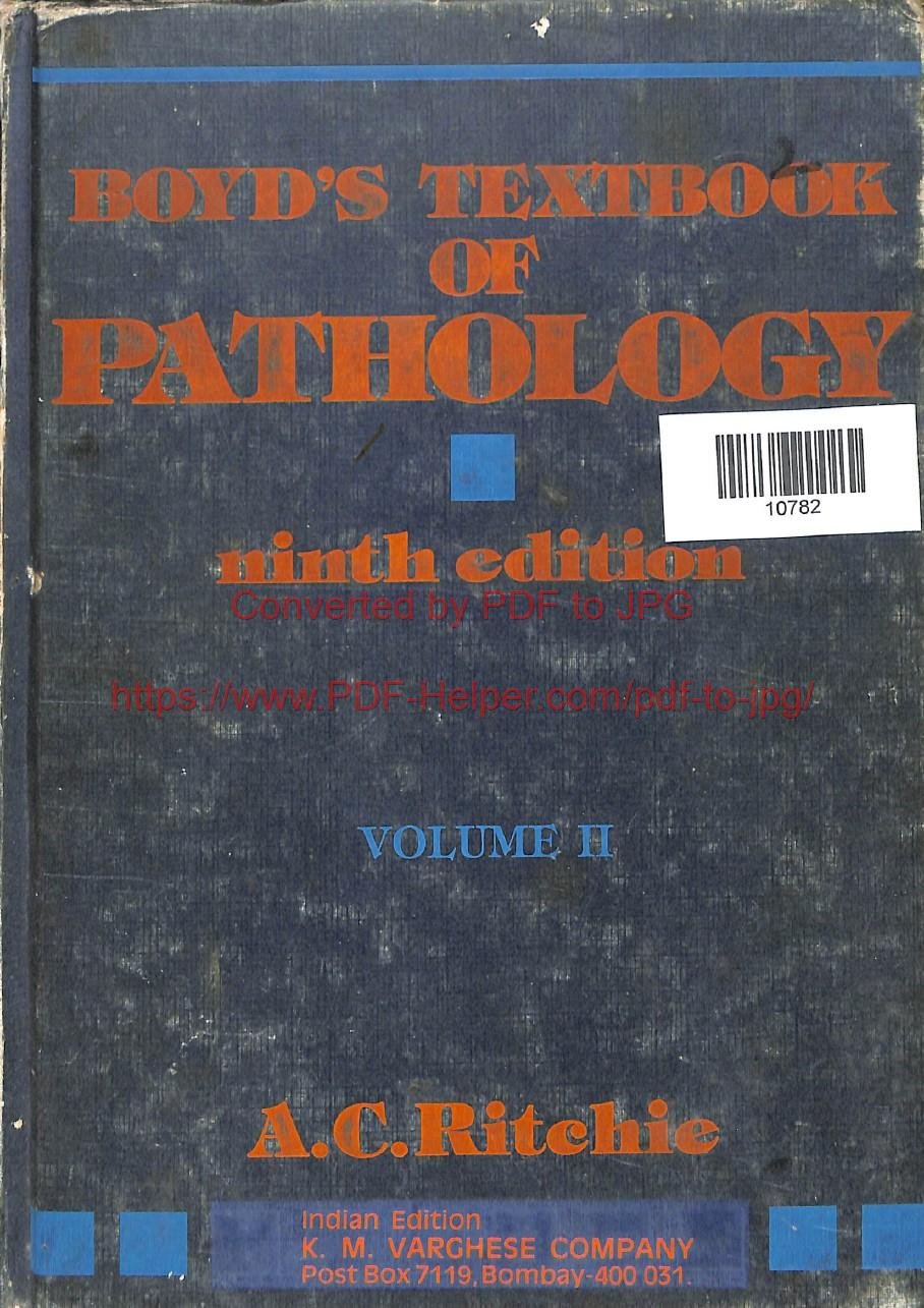 BOYD,S TEXTBOOK OF PATHOLOGY NINTH EDITION VOLUME-2