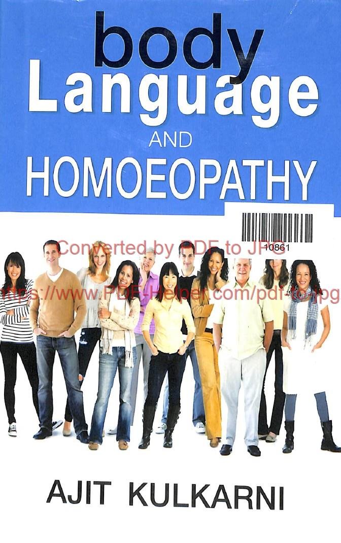 BOBY LANGUAGE AND HOMOEOPATHY SECOND EDITION