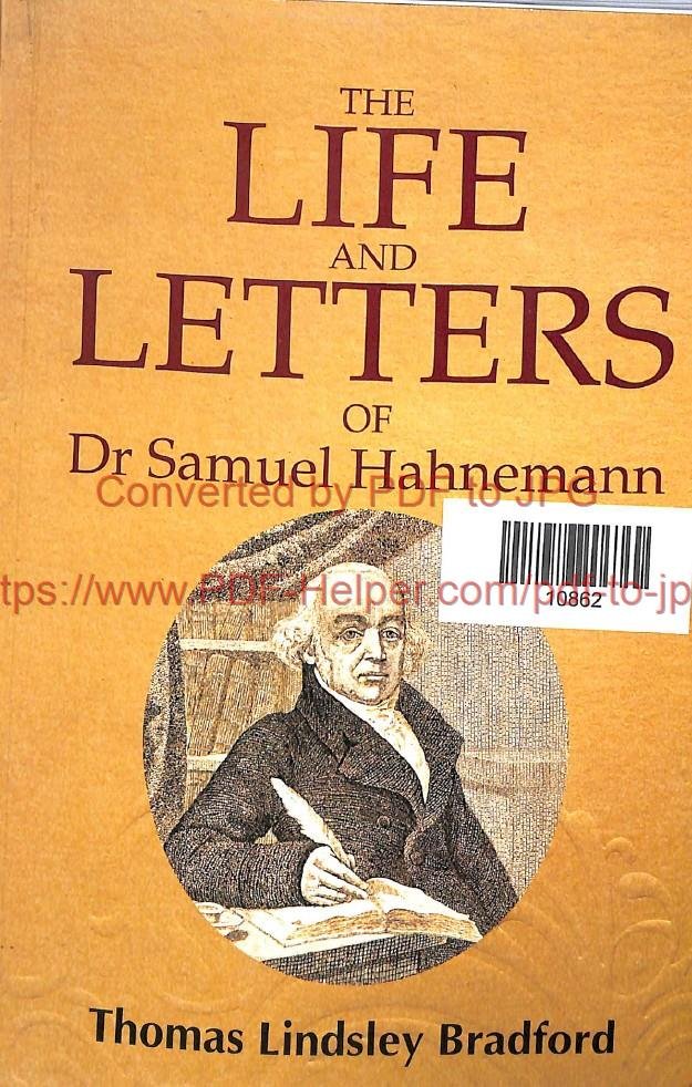THE LIFE AND LETTERS OF DR. SAMUEL HAHNEMANN