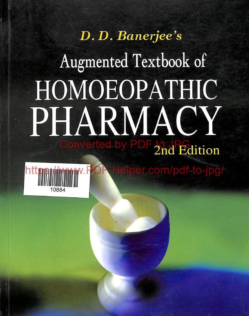 AUGMENTED TEXTBOOK OF HOMOEOPATHIC PHARMACY 2nd EDITION