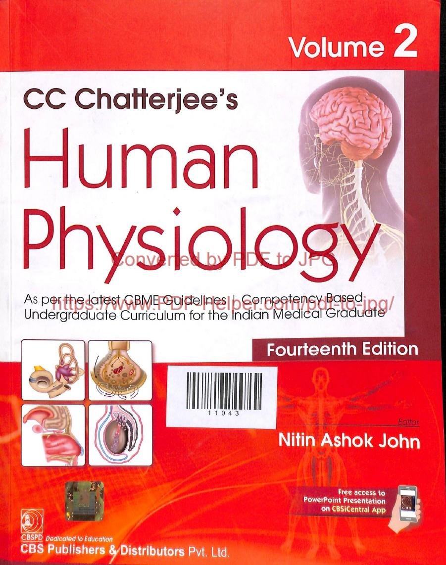 CC CHATTERJEE'S HUMAN PHYSIOLOGY VOL-2