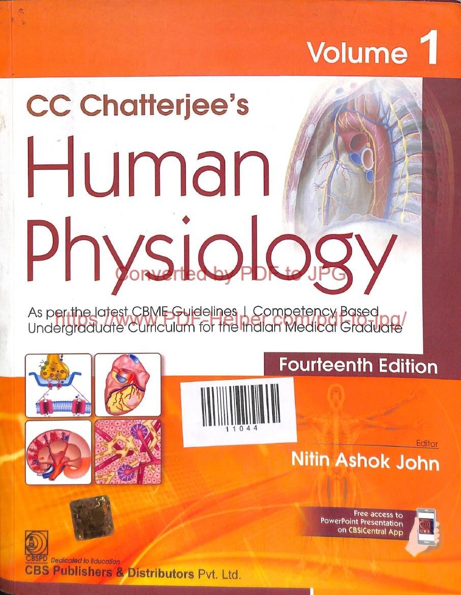 CC CHATTERJEE'S HUMAN PHYSIOLOGY VOL-1