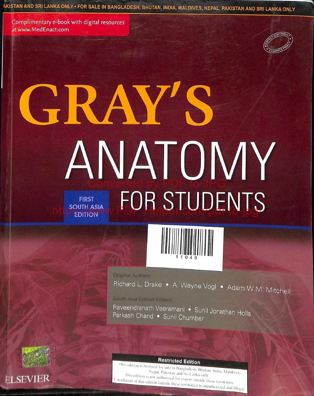 GRAY'S ANNTOMY FOR STUDENTS