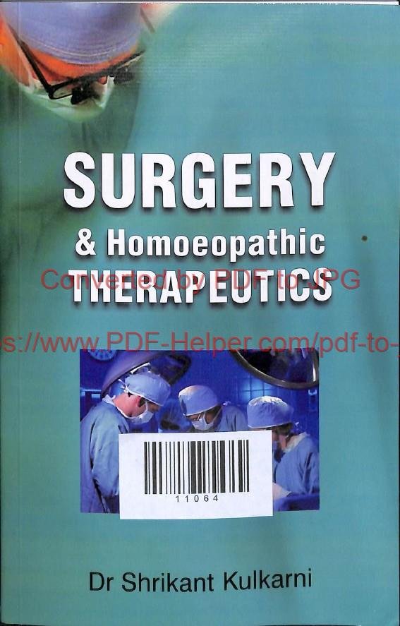 SURGERY& HOMOEOPATHIC THERAPEUTICS