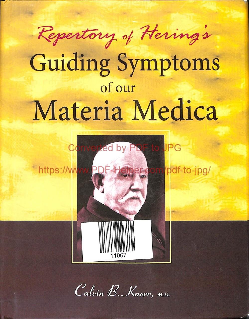 REPERTORY OF HERING'S GUIDING SYMPTOMS OF OUR MATERIA MEDICA